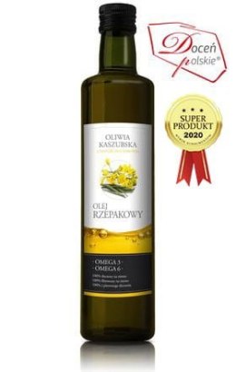Olej rzepakowy tłoczony na zimno 500ml