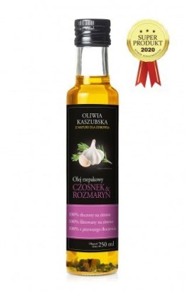 Olej rzepakowy tłoczony na zimno czosnek rozmaryn 250ml